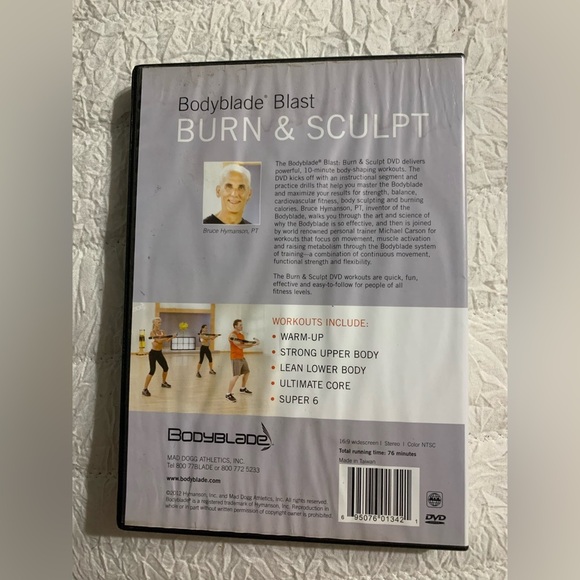 BODYBLADE BLAST: BURN & SCULPT WORKOUT DVD. Widescreen.  76 minute running time. - Picture 2 of 3